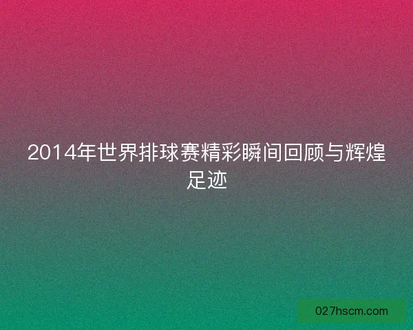 2014年世界排球赛精彩瞬间回顾与辉煌足迹